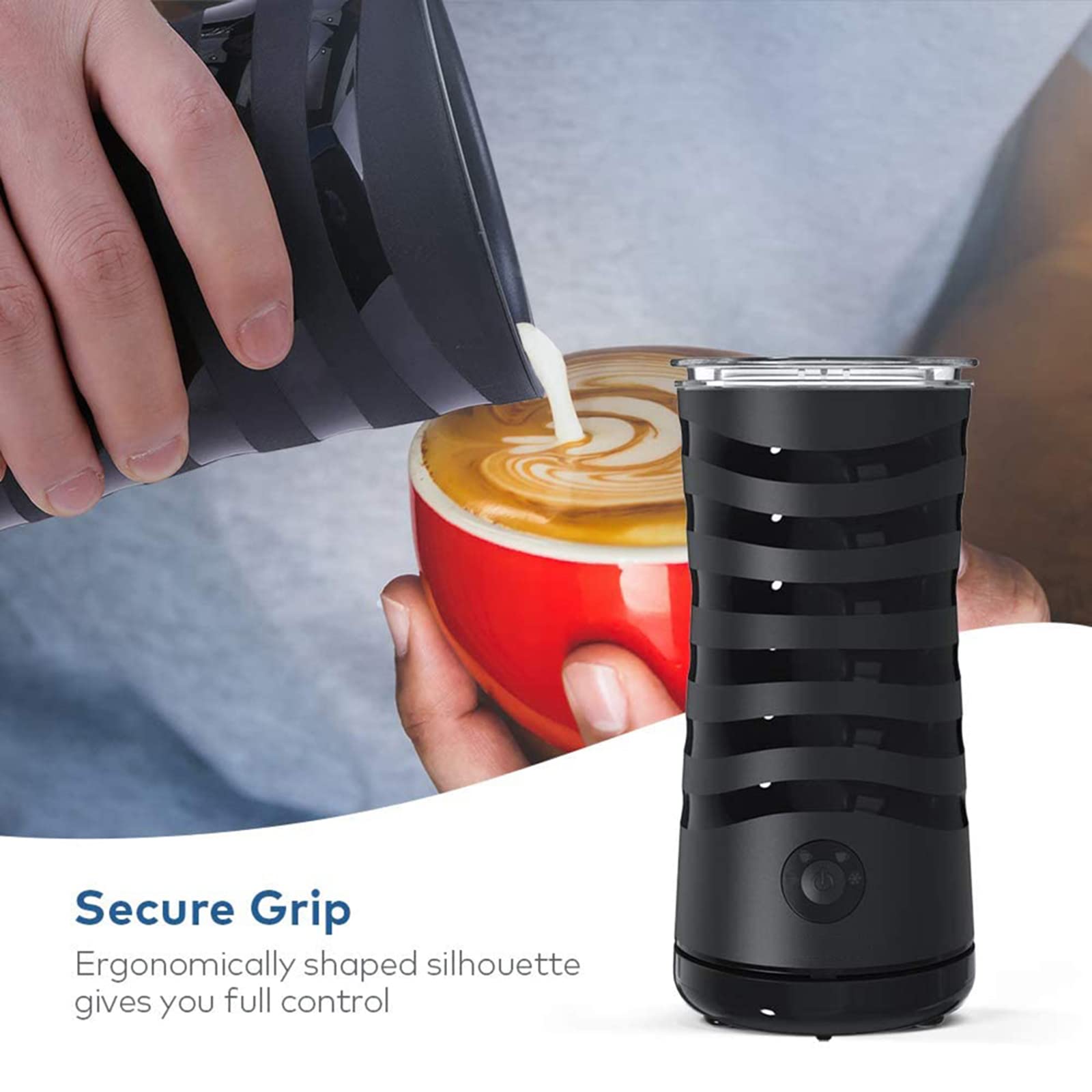 Amazon｜ミルクフォーマー 電動 ミルク泡立て器 全自動 プロ 牛乳加熱